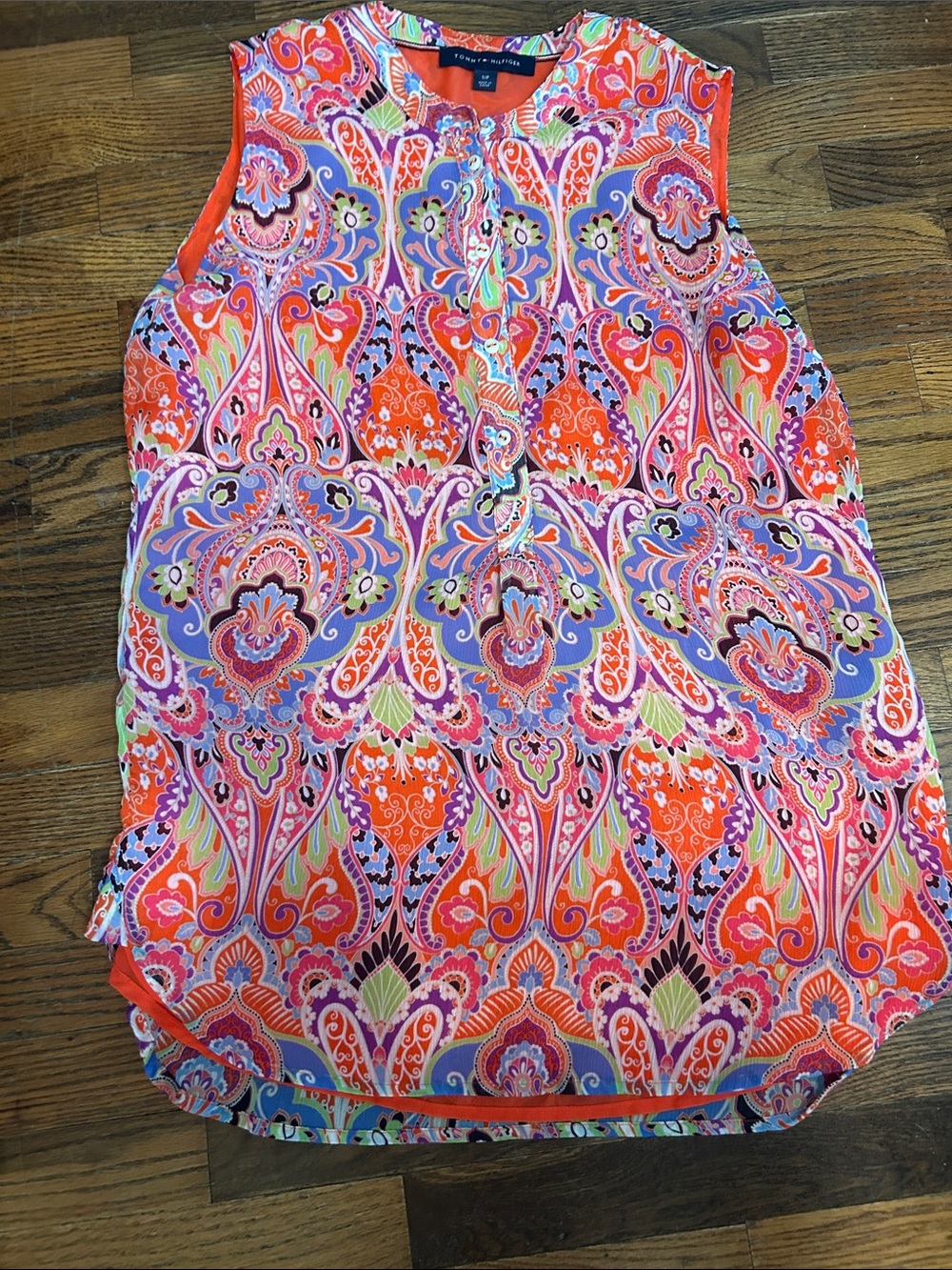 Tommy Hilfiger Orange & Purple Paisley Sleeveless Camisole